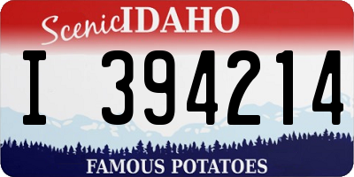 ID license plate I394214