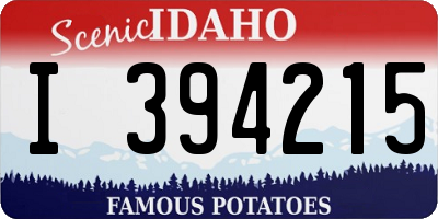 ID license plate I394215
