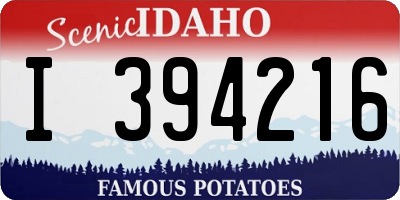 ID license plate I394216