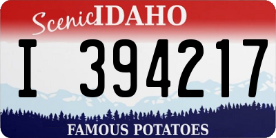 ID license plate I394217