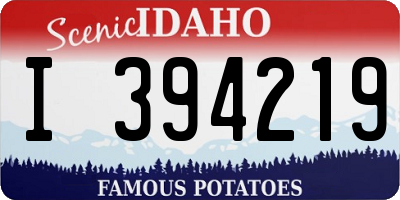 ID license plate I394219