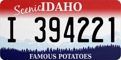 ID license plate I394221