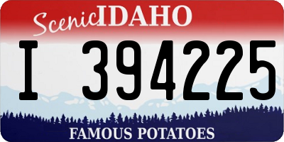 ID license plate I394225
