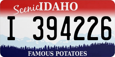 ID license plate I394226