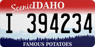 ID license plate I394234