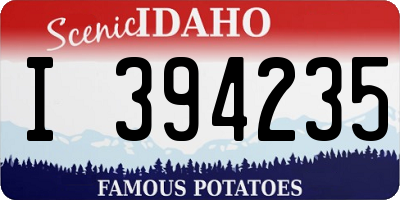 ID license plate I394235