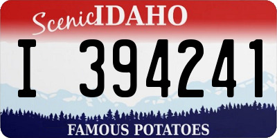 ID license plate I394241