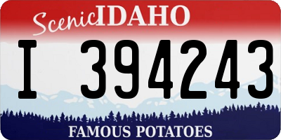 ID license plate I394243