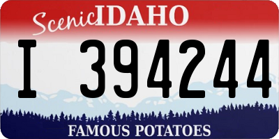 ID license plate I394244