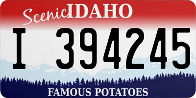 ID license plate I394245