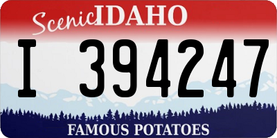 ID license plate I394247