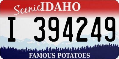 ID license plate I394249