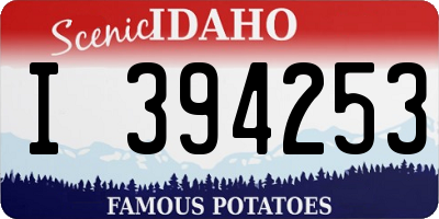 ID license plate I394253