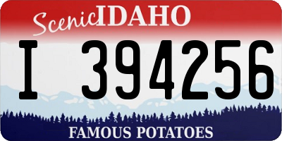 ID license plate I394256
