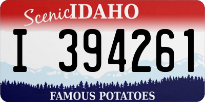 ID license plate I394261