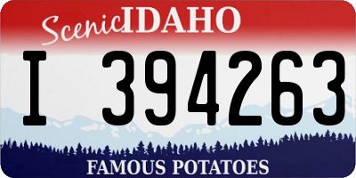 ID license plate I394263
