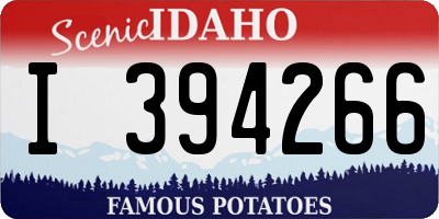 ID license plate I394266