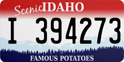 ID license plate I394273