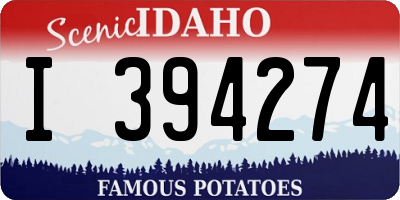 ID license plate I394274