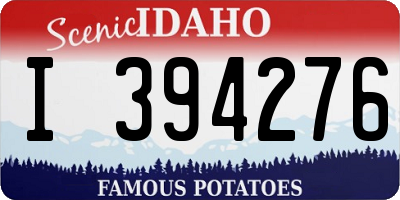 ID license plate I394276
