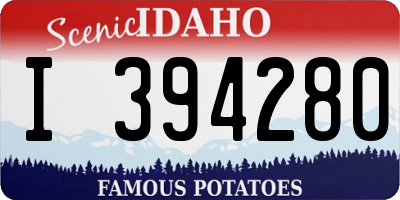 ID license plate I394280