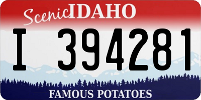 ID license plate I394281