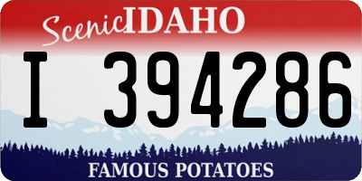 ID license plate I394286