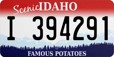 ID license plate I394291