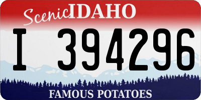 ID license plate I394296