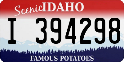 ID license plate I394298