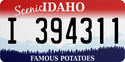 ID license plate I394311