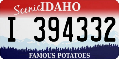 ID license plate I394332