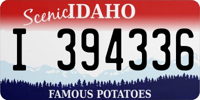 ID license plate I394336