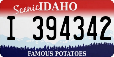 ID license plate I394342