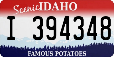 ID license plate I394348