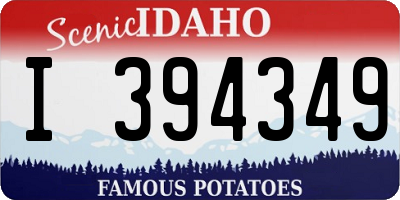 ID license plate I394349
