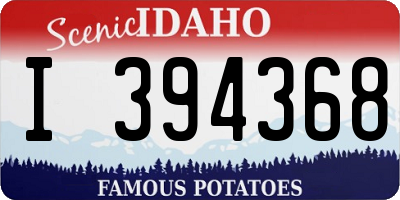 ID license plate I394368