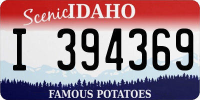 ID license plate I394369