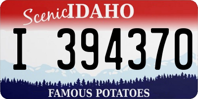 ID license plate I394370