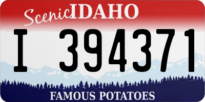 ID license plate I394371