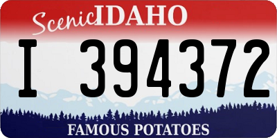 ID license plate I394372