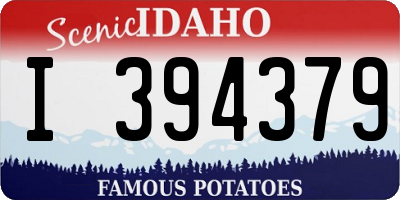 ID license plate I394379