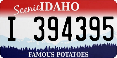 ID license plate I394395