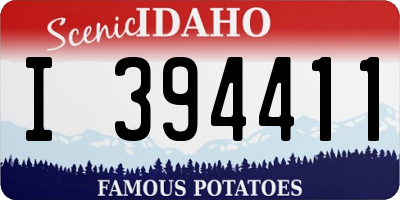 ID license plate I394411