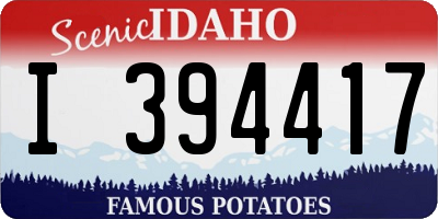 ID license plate I394417