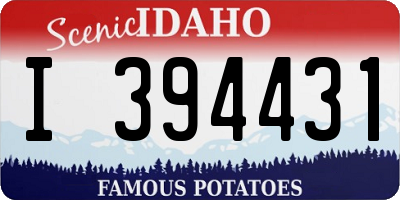 ID license plate I394431