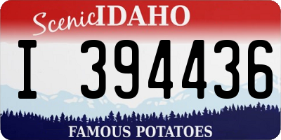 ID license plate I394436