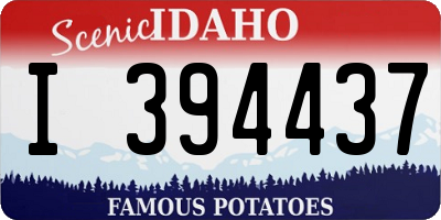 ID license plate I394437