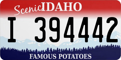 ID license plate I394442