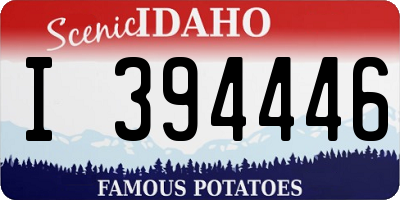ID license plate I394446